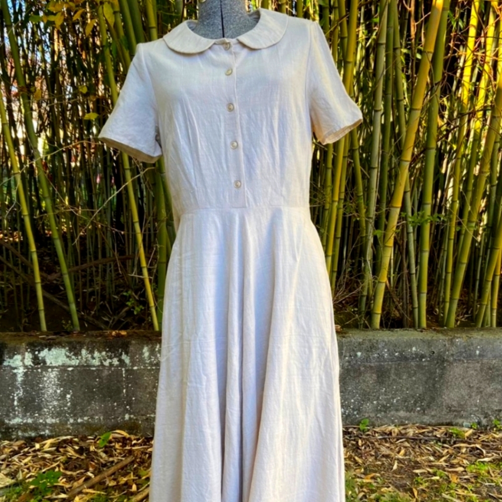 True Vintage Handmade Dress with Peter Pan Collar
